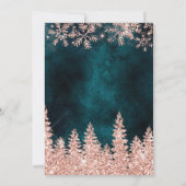 Invitation Rose d'hiver baby shower de pin de neige (Dos)