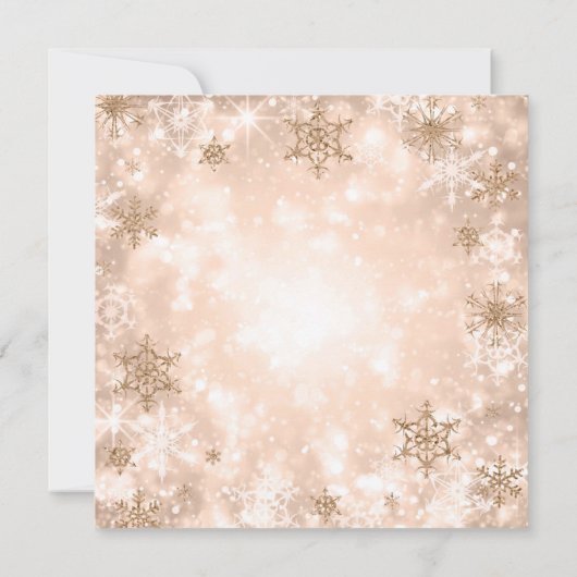 Invitation Rose d'hiver Gold Sweet 16 Parties scintillant Épe (Dos)