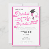 Invitation Rose Dinks avec Graduate Pickleball Graduation (Devant)