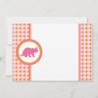 Invitation rose Dino dynamique {0290}