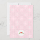 Invitation Rose d'invitation de baby shower de forêt de (Dos)