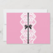 Invitation Rose d'invitation de douche de lingerie et partie (Dos)