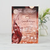 Invitation Rose d'invitation de la partie de retraite surpris (Debout devant)