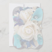 Invitation rose d'ivoire d'orchidée de galaxie et mariage tur (Dos)