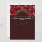 Invitation Rose d'or bordeaux aquarelle nuptiale douche chic (Dos)