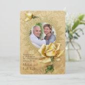 Invitation Rose d'or Damask 50e anniversaire de mariage (Debout devant)