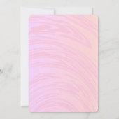 Invitation Rose d'or d'Art Boho rose Abstrait Waves Mariage (Dos)