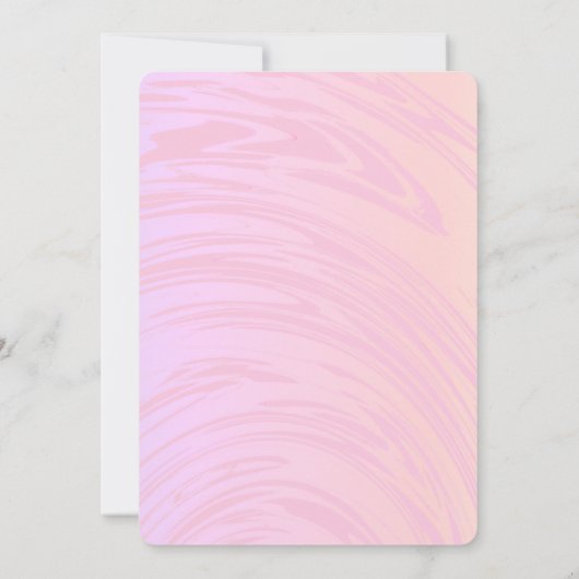 Invitation Rose d'or d'Art Boho rose Abstrait Waves Mariage (Dos)