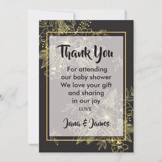 Invitation Rose d'or merci (Devant)