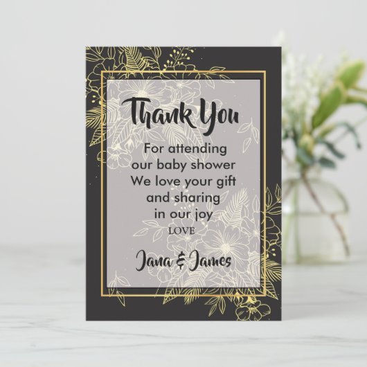 Invitation Rose d'or merci (Debout devant)