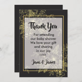 Invitation Rose d'or merci (Devant / Derrière)