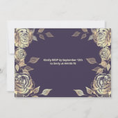 Invitation Rose d'or paillettes robe or Quinceañera (Dos)