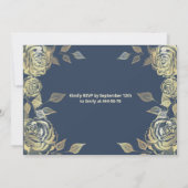 Invitation Rose d'or paillettes robe or Quinceañera Invitat (Dos)