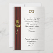 Invitation Rose d'or, renouvellement du voeu du 25e anniversa (Dos)