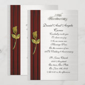 Invitation Rose d'or, renouvellement du voeu du 25e anniversa (Devant / Derrière)