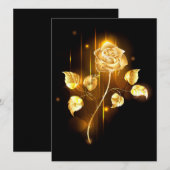 Invitation Rose d'or ( rose d'or ) (Devant / Derrière)