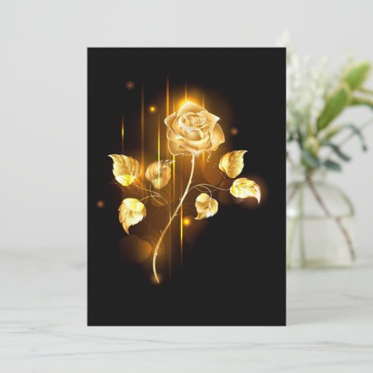 Invitation Rose d'or ( rose d'or ) (Debout devant)