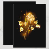 Invitation Rose d'or ( rose d'or ) (Devant / Derrière)