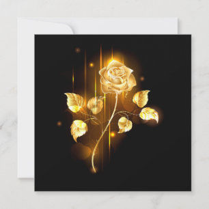 Invitation Rose d'or ( rose dorée )