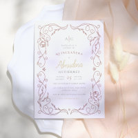 Rose doré cadre or élégant Quinceañera Photo