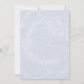 Invitation Rose doré Dusty Blue Aquarelle Mariage (Dos)