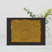 Invitation Rose Dorée et Noire en Relief (Debout devant)
