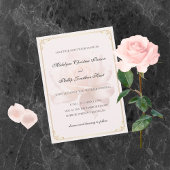 Invitation Rose douce