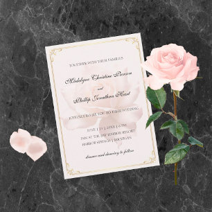 Invitation Rose douce
