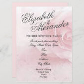 Invitation Rose douce (Devant / Derrière)