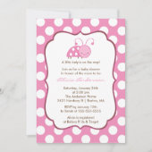 Invitation rose douce de baby shower de (Devant)