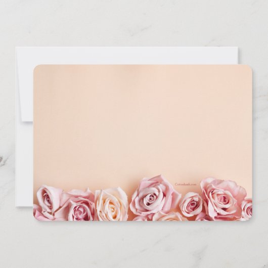 Invitation rose douce de roses (Dos)