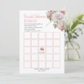 Invitation Rose doux |Fête des mariées Florale Rose blanche (Debout devant)