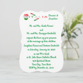 Invitation rose drapeau italien Italie (Debout devant)