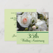 Invitation rose du 35e anniversaire (Devant / Derrière)
