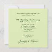 Invitation rose du 35e anniversaire (Dos)