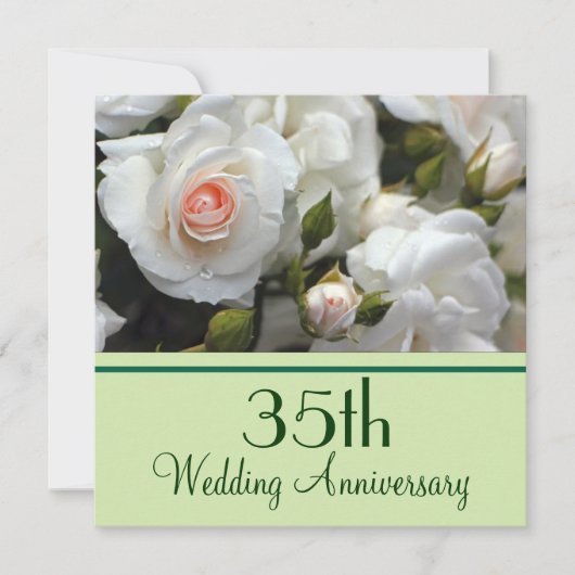 Invitation rose du 35e anniversaire (Devant)
