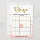 Invitation Rose du bingo-test | de Fête de la mariée et (Devant)