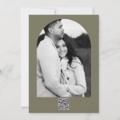 Invitation Rose du désert rose et vert Floral Merci vert (Dos)