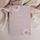 Invitation Rose Dusty et Mauve Elégant mariage