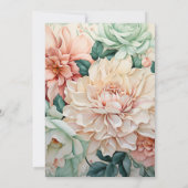 Invitation Rose Dusty, Mint Green et Blush Floral Mariage (Dos)