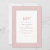 Invitation Rose Dusty, Mint Green et Blush Mariage (Devant)