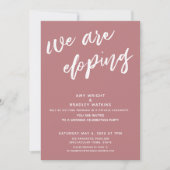 Invitation Rose Dusty Moderne Nous Avons Elopé Réception De M (Devant)