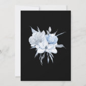 Invitation *~* Rose Élégant bleu floral AR15 MARIAGE RSVP + (Dos)