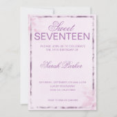 Invitation Rose Élégant Chic Douce 17 (Devant)