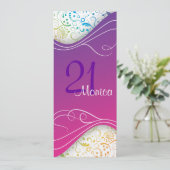 Invitation rose élégante (Debout devant)