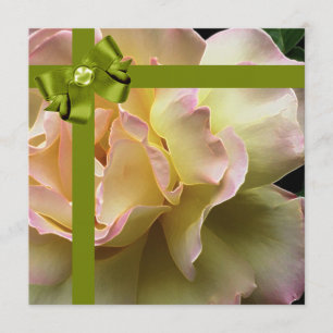 Invitation Rose élégante à la fête d'anniversaire