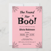 Invitation Rose Elle A Trouvé Sa Fête des mariées Boo Hallowe (Devant)