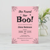 Invitation Rose Elle A Trouvé Sa Fête des mariées Boo Hallowe (Debout devant)