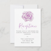 Invitation Rose en aquarelle violette | Carton d'invitation d (Devant)