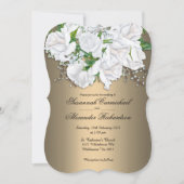 Invitation Rose en cascade Elegant Mariage or (Devant)
